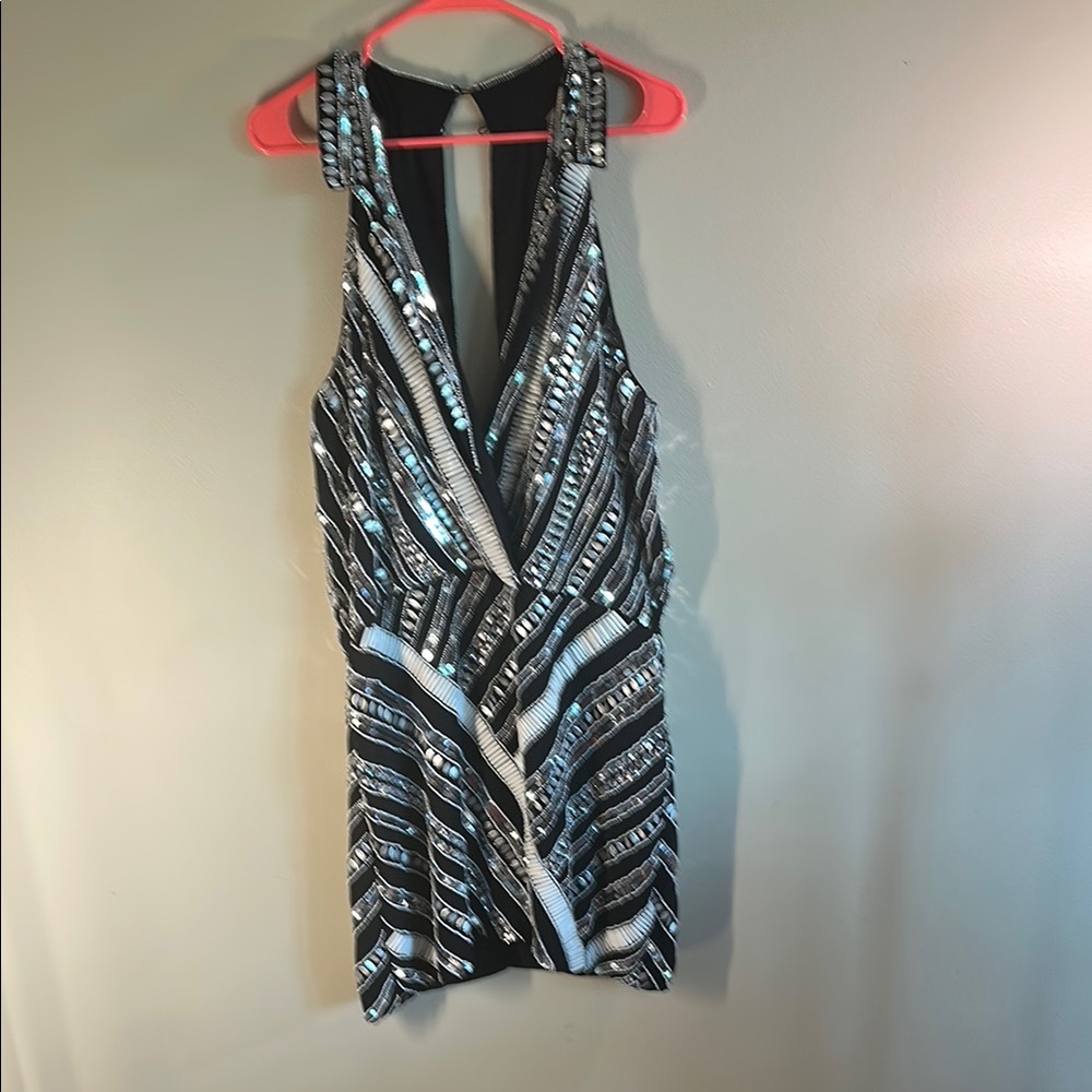 🎃 3/$50 BUNDLE ASOS Black and White Backless Dress - Picture 3 of 4